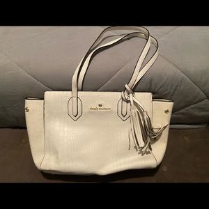 Simply Southern white tote bag
